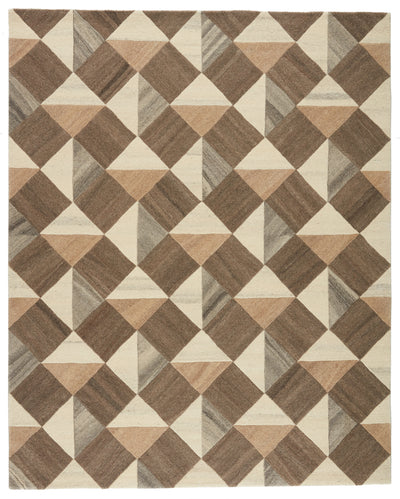 product image of paris handmade geometric brown cream rug by jaipur living 1 560