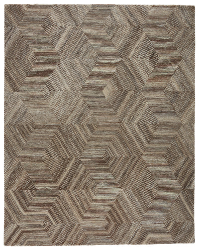 product image of rome handmade geometric brown light gray rug by jaipur living 1 532