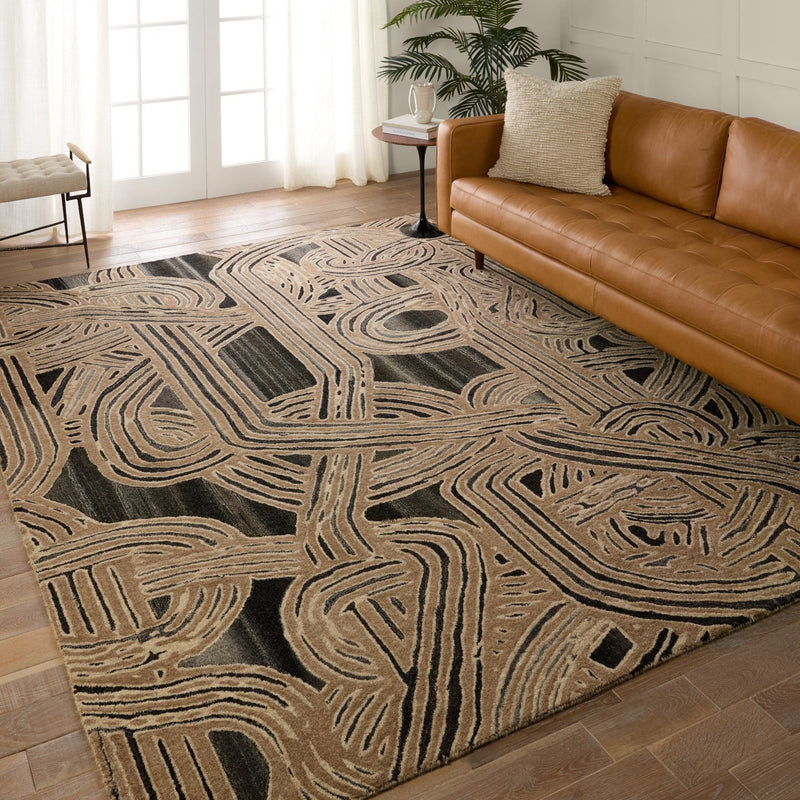 media image for verde home by kathmandu handmade abstract light brown black area rug by jaipur living rug156054 4 262