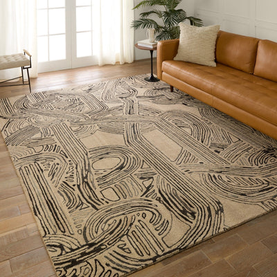 product image for verde home by kathmandu handmade abstract tan black area rug by jaipur living rug156058 4 34