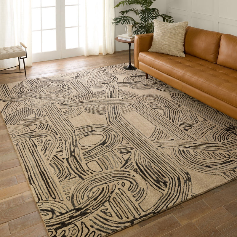 media image for verde home by kathmandu handmade abstract tan black area rug by jaipur living rug156058 4 246