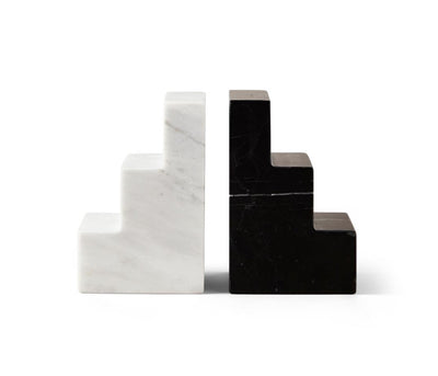 product image for black white marble bookend by printworks pw00548 2 43