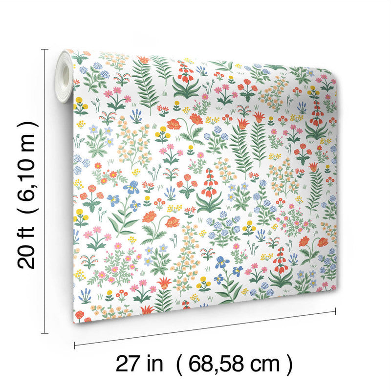 media image for Menagerie Garden Peel & Stick Wallpaper in Rose Multi 261