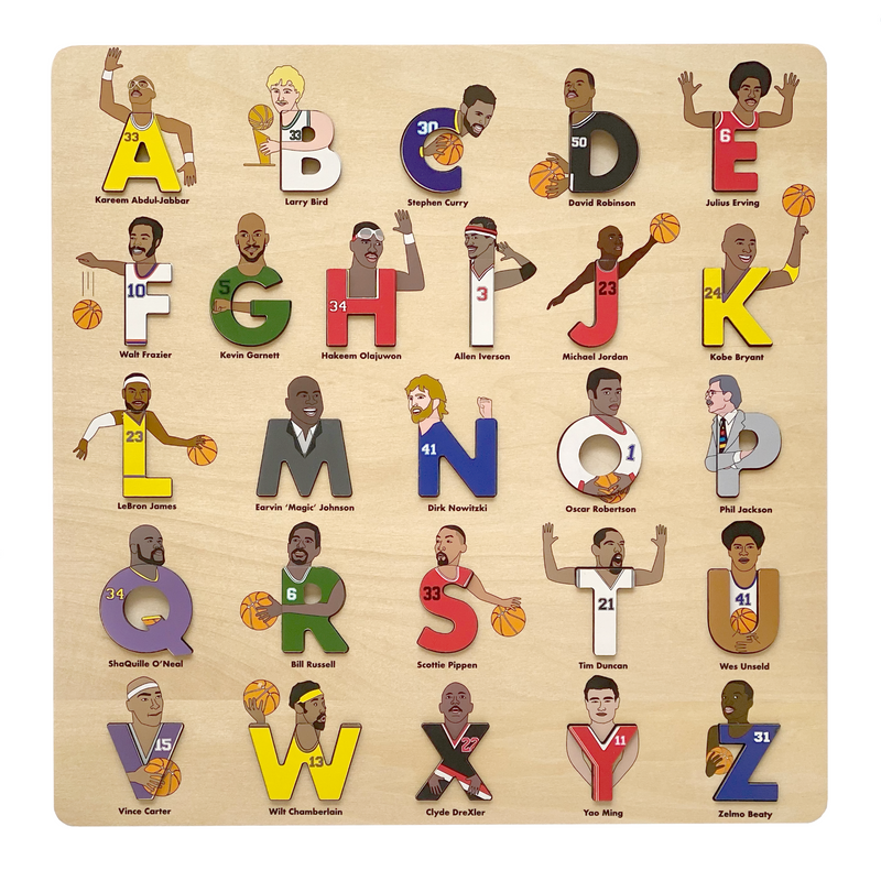 media image for basketball legends alphabet puzzle 1 252
