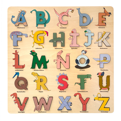 product image of dino legends wooden alphabet puzzle 1 535