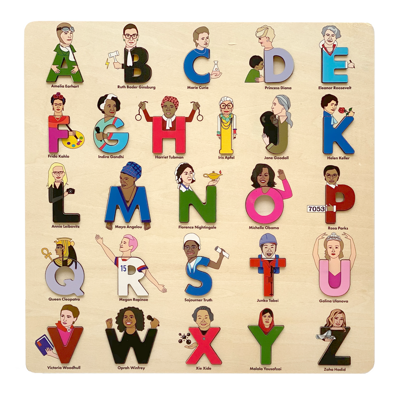 media image for lady legends wooden alphabet puzzle 1 215