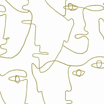 product image of sample pablo portraits peel stick wallpaper in gold by york wallcoverings 1 563