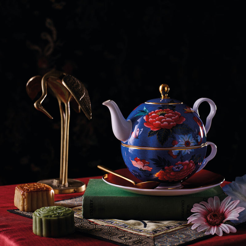 media image for Paeonia Blush Blue & Red Tea For One 29