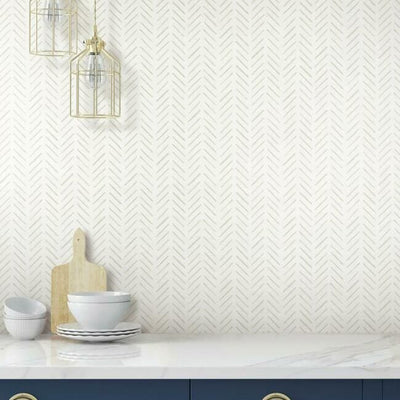 product image for Painted Herringbone Wallpaper in Sand from the Water's Edge Collection by York Wallcoverings 73