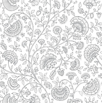 product image for Paisley Trail Peel-and-Stick Wallpaper in Slate Grey by NextWall 48
