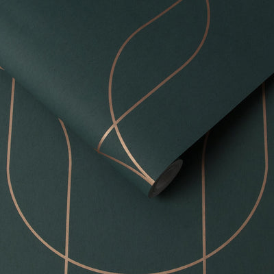 product image for Palais Wallpaper in Green and Copper from the Exclusives Collection by Graham & Brown 28