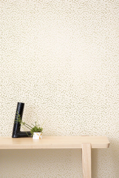 product image for Palea Wallpaper in Gold on Cream design by Thatcher Studio 70