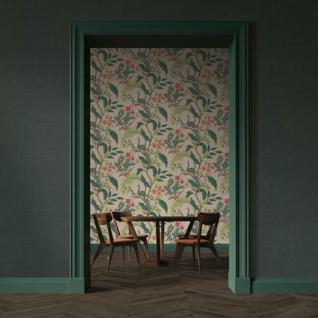 media image for Palette Wallpaper in Hunter Green from the Rifle Paper Co. Collection by York Wallcoverings 257