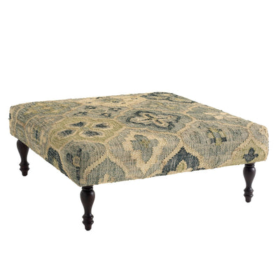product image for pali evergreen turned tobacco leg rug ottoman by annie selke ash10400 otr 2 54