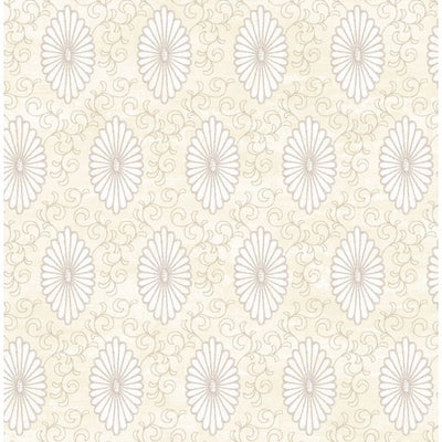product image of sample palladium medallion wallpaper in light grey by seabrook wallcoverings 1 569
