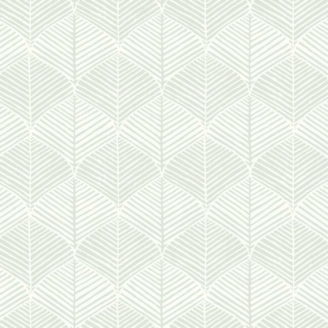media image for Palm Thatch Wallpaper in Grey and White from the Silhouettes Collection by York Wallcoverings 28