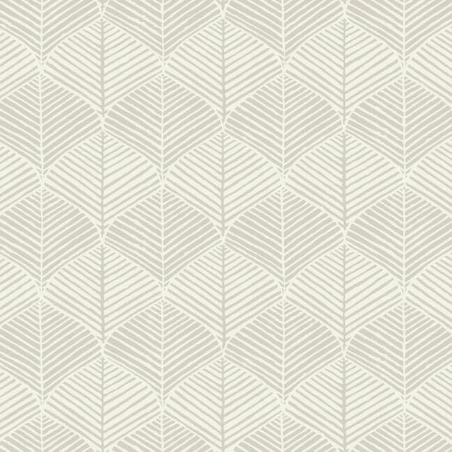 media image for Palm Thatch Wallpaper in Grey from the Silhouettes Collection by York Wallcoverings 246
