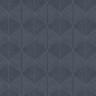 product image for Palm Thatch Wallpaper in Navy from the Silhouettes Collection by York Wallcoverings 3