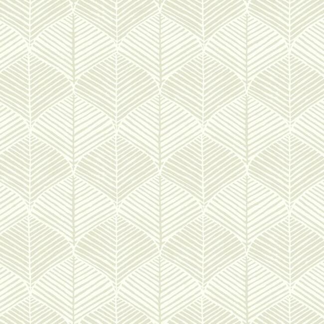 media image for Palm Thatch Wallpaper in Taupe from the Silhouettes Collection by York Wallcoverings 242