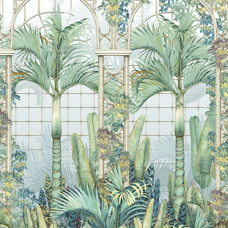 media image for Palm House Wall Mural in Sky from the Mansfield Park Collection by Osborne & Little 290