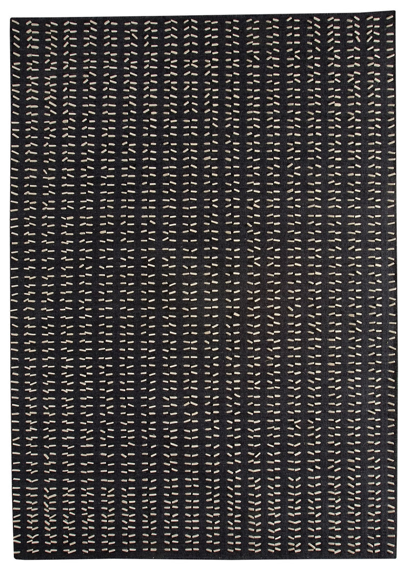 media image for palmdale collection hand woven wool and felt area rug in charcoal and white design by mat the basics 1 226