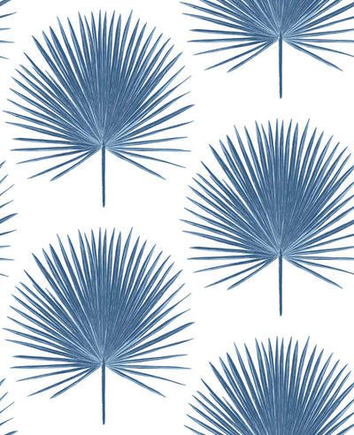 product image for Palmetto Palm Peel-and-Stick Wallpaper in Coastal Blue by NextWall 74