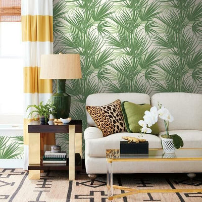 product image for Palmetto Wallpaper in Green from the Silhouettes Collection by York Wallcoverings 16