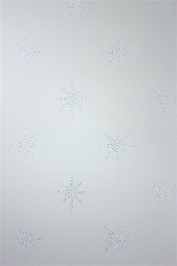 Shop Sample Pampille Wallpaper in Silver and Ivory from the Cabochon