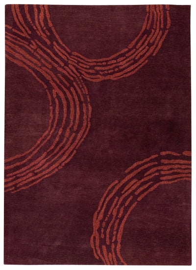 product image for Pamplona Collection Hand Tufted Wool Area Rug in Plum design by Mat the Basics 3