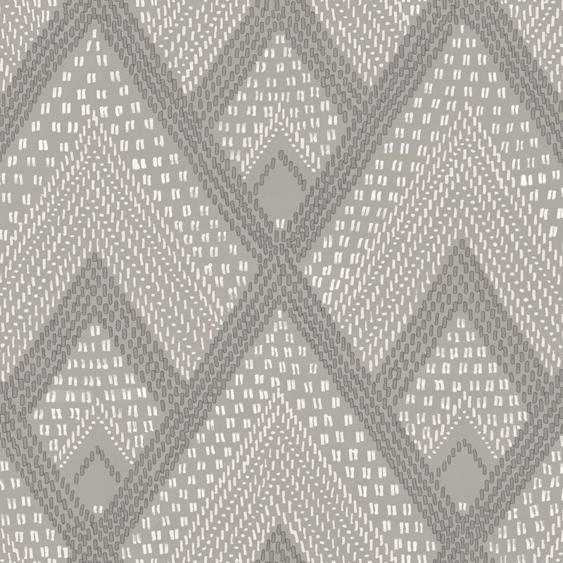 media image for sample panama boho diamonds wallpaper in cove grey from the boho rhapsody collection by seabrook wallcoverings 1 298