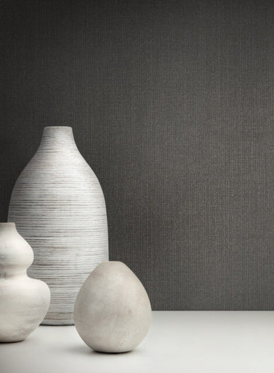 product image for Panama Weave Wallpaper in Charcoal from the Moderne Collection by Stacy Garcia for York Wallcoverings 88