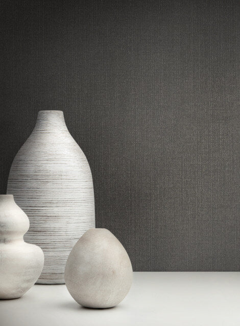 media image for Panama Weave Wallpaper in Charcoal from the Moderne Collection by Stacy Garcia for York Wallcoverings 297