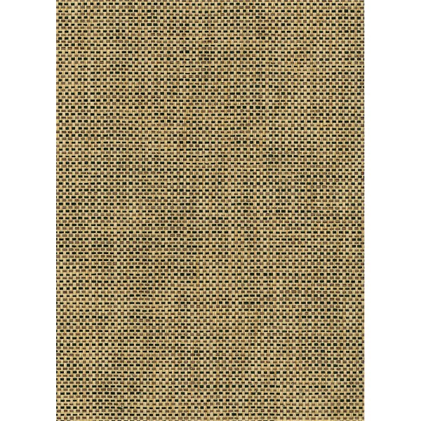 media image for Paperweave Grasscloth Wallpaper in Tan and Black from the Natural Resource Collection by Seabrook Wallcoverings 211