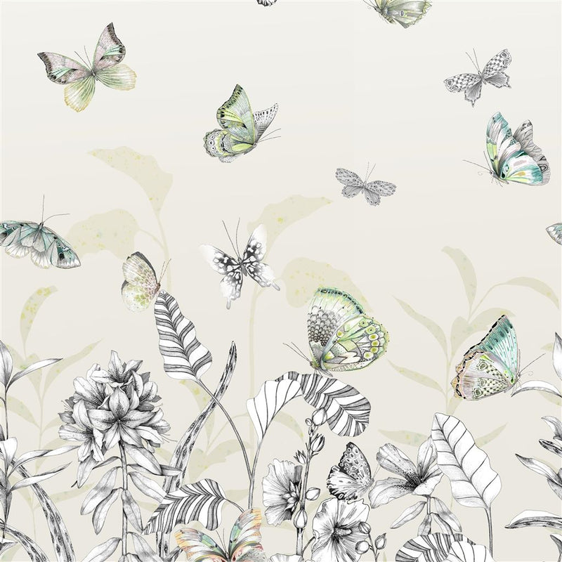 media image for sample papillons wall mural in birch from the mandora collection by designers guild 1 255