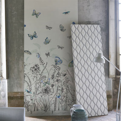 product image for Papillons Wall Mural in Eau De Nil from the Mandora Collection by Designers Guild 95