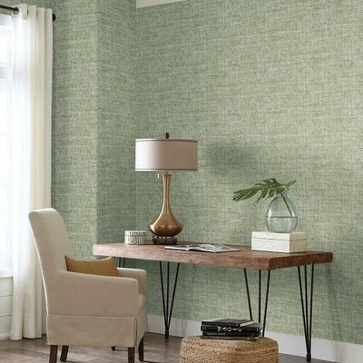 product image for Papyrus Weave Peel & Stick Wallpaper in Green by York Wallcoverings 56