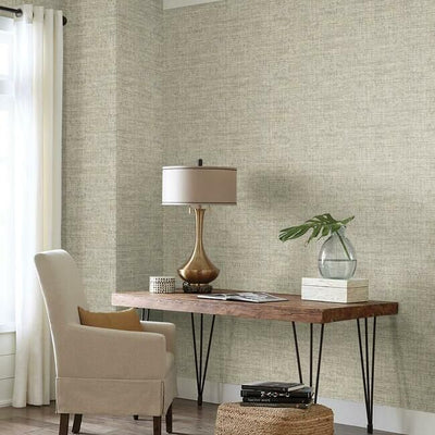 product image for Papyrus Weave Peel & Stick Wallpaper in Neutral by York Wallcoverings 30