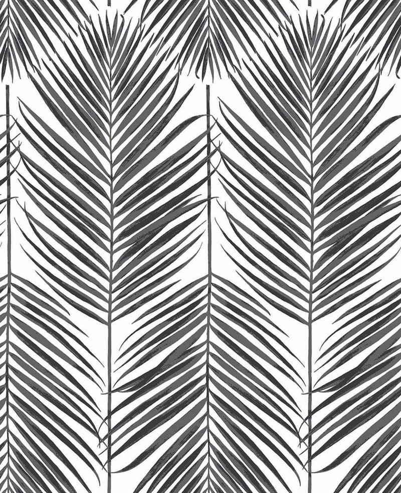 media image for Paradise Palm Peel-and-Stick Wallpaper in Ebony by NextWall 226