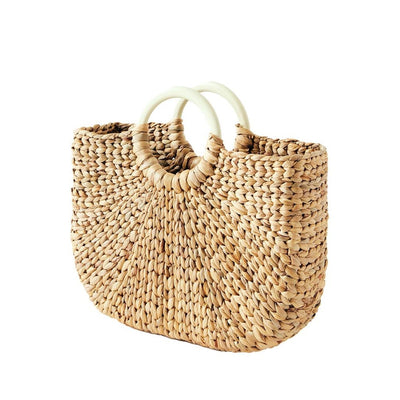 product image of Demilune Basket Tote - Small - Parchment 565