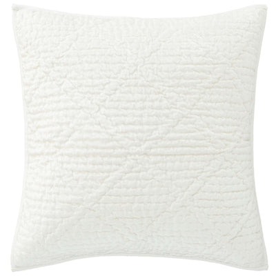 product image for parisienne velvet dove white quilted sham by annie selke pc1437 she 5 23