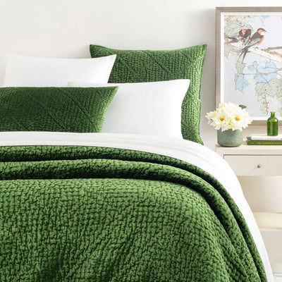 product image for parisienne velvet evergreen quilt by annie selke pc2806 fq 1 8