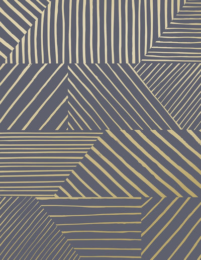 product image of sample parquet wallpaper in gold on charcoal design by juju 1 529