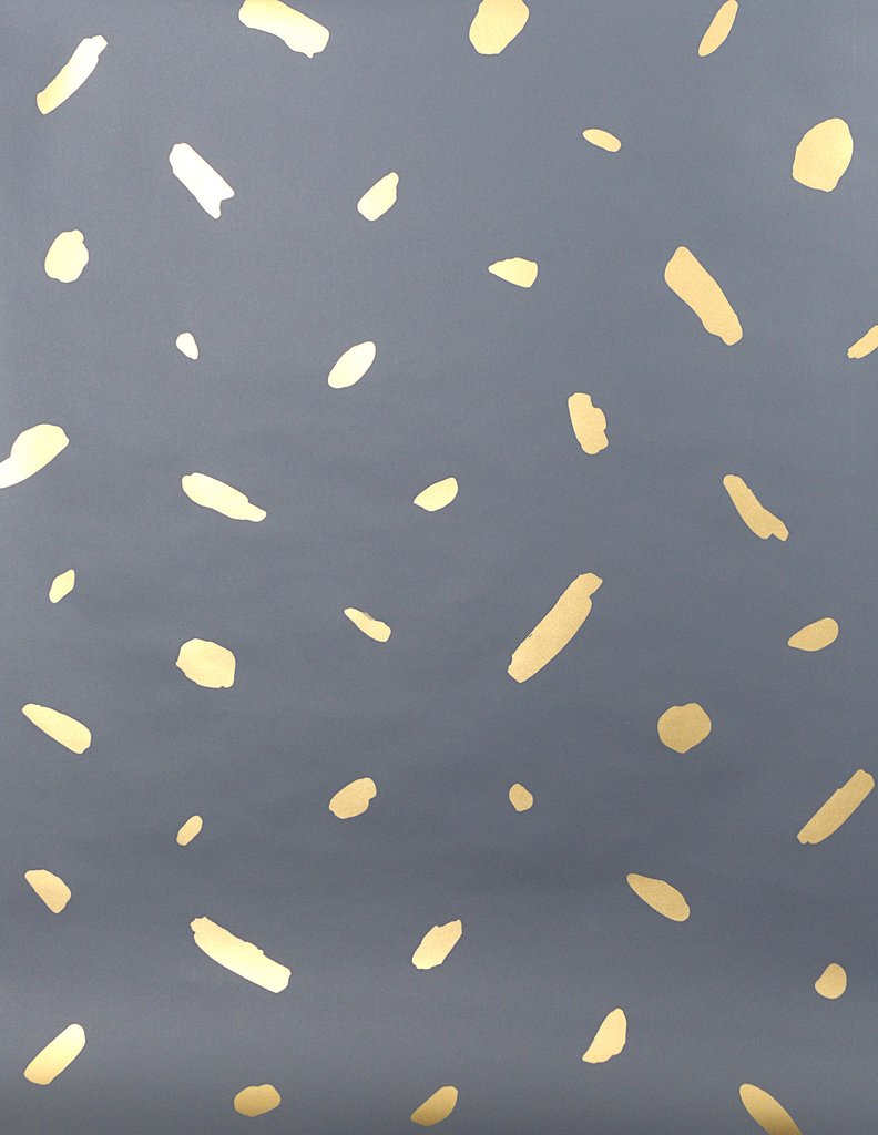 media image for Pas de Trois Wallpaper in Gold on Charcoal design by Thatcher Studio 262