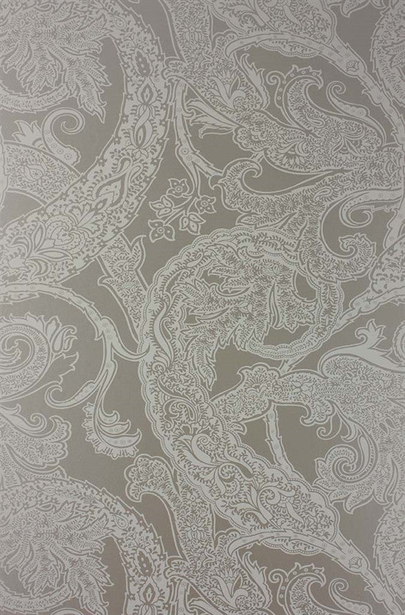 media image for Patara Wallpaper in Metallic Gilver and Cream from the Pasha Collection by Osborne & Little 268