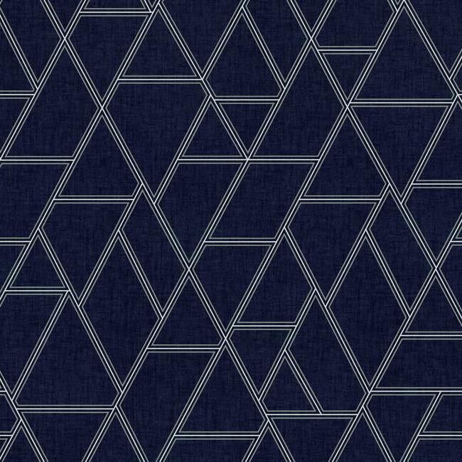 media image for Pathways Wallpaper in Navy from the Grandmillennial Collection by York Wallcoverings 222
