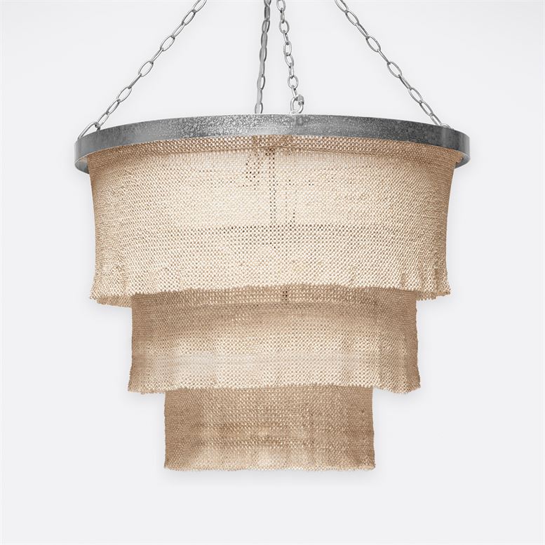 media image for Patricia Woven Coco Beads Chandelier 259
