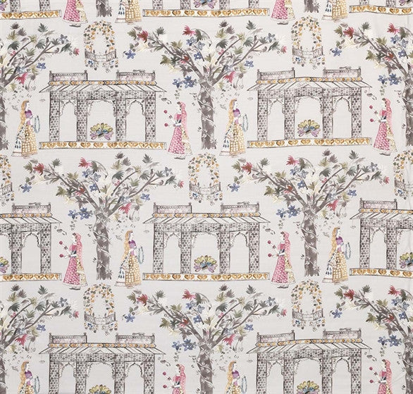 media image for Pavilion Garden Fabric in Charcoal by Nina Campbell for Osborne & Little 298