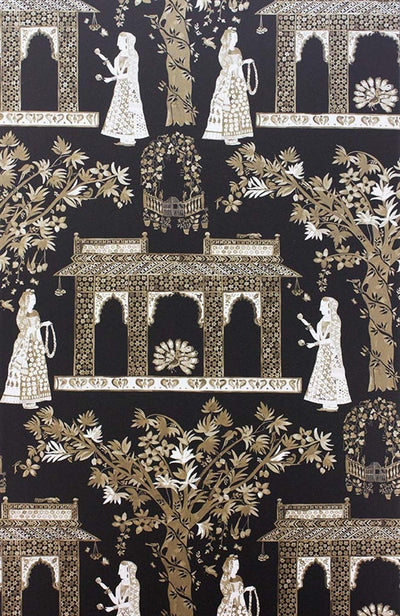 product image of Pavilion Garden Wallpaper in Chocolate by Nina Campbell for Osborne & Little 567