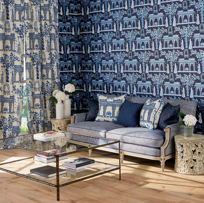 product image for Pavilion Garden Wallpaper in Midnight by Nina Campbell for Osborne & Little 87