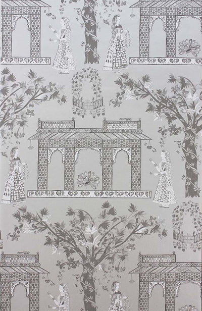 product image for Pavilion Garden Wallpaper in Silver by Nina Campbell for Osborne & Little 25